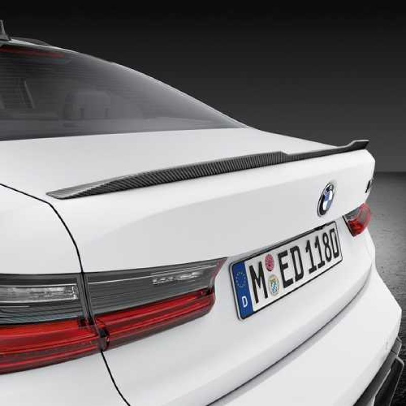 画像1: ドライカーボン◆BMW G20 3シリーズ 2019〜 G80M3セダン用 コンペティションタイプ カーボントランクスポイラー リアウイング Mスポーツ PERFORMANCE CROSS CARBON クロスカーボン 320 330 340 335 (1)