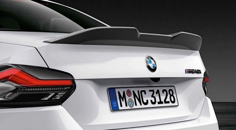 画像1: ドライカーボン◆BMW G42 2シリーズクーペ 2023〜 M240用 M PERFORMANCEタイプ カーボントランクスポイラー/リアウイング/Mスポーツ/パフォーマンス/CROSS CARBON/クロスカーボン (1)