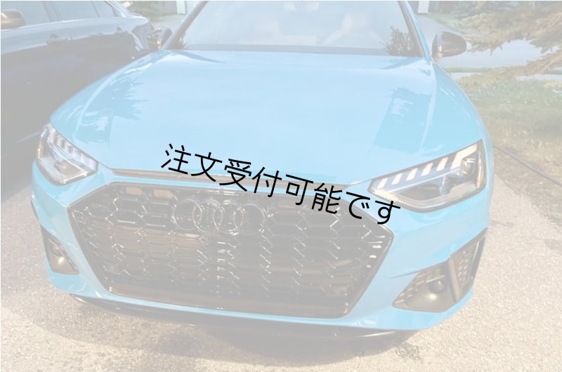 画像1: クアトロ◆アウディB9.5 8W A4/S4 後期用 RSタイプフロントハニカムセンターグリル/ラジエターグリル/RSグリル/人気商品/T-2/艶黒/ペイントブラック/クロームフレーム (1)