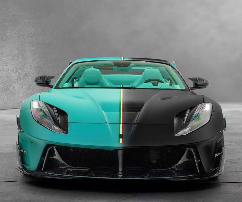 画像1: ◆フェラーリ 812 Superfast マンソタイプ 1:1ドライカーボンフルエアロキット◆スーパーファスト/バンパー/フェンダー/ウイング/サイドステップ/ミラーカバー/エンジンフードなど (1)