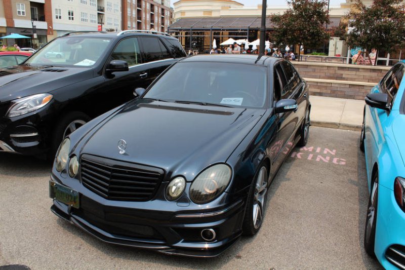 画像2: ◆M.Benz W211 AMG E55用 フロントカーボンスポイラー◆カールソンタイプ/E320/E500/E550/E55AMG/フロントリップ/フロントスポイラー (2)