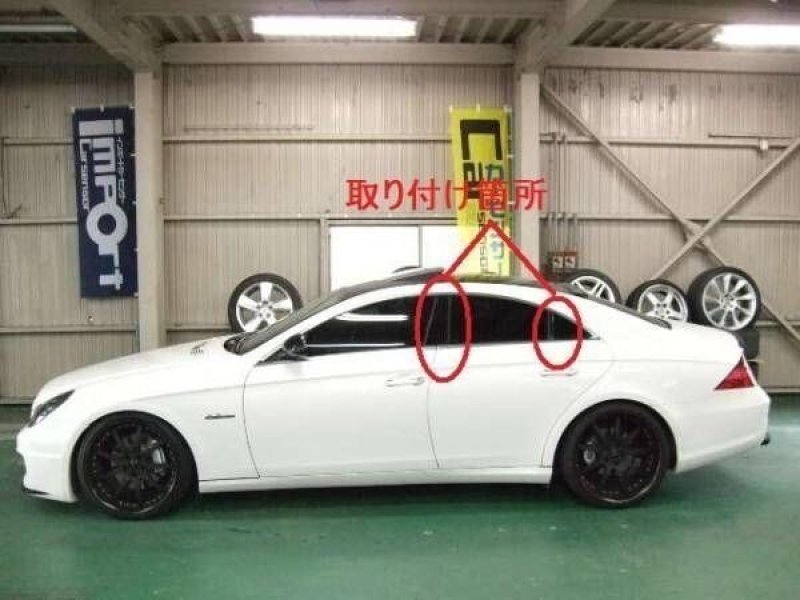 画像1: ◆メルセデス・ベンツ W219 CLS用リアルカーボンセンターピラーパネルセット/ドアピラー/サイドピラー/CLS200/CLS350/CLS500/CLS55/CLS63/綾織/クロスカーボン/BENZ (1)