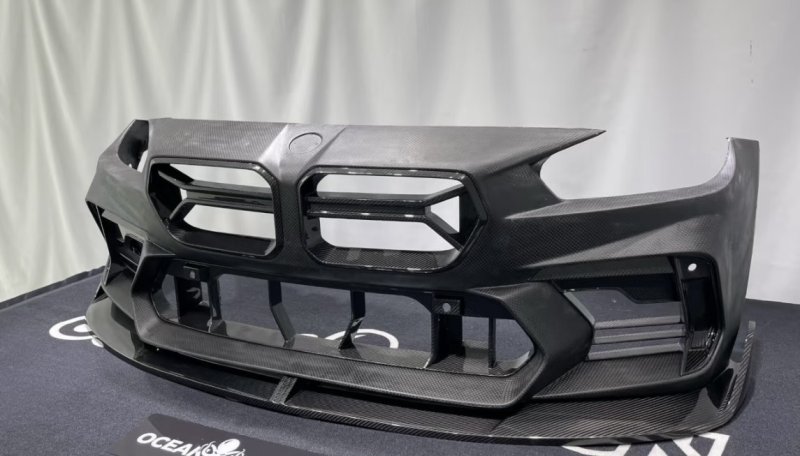 画像9: ドライカーボン製◆BMW G87M2 用 ADRO仕様 フロントバンパーセット+V2フロントリップ+プリグレルグリル/スポイラー/ポリプロピレン/PP/エアロ/フロントスポイラー/軽量/DRYCARBON/アドロ (9)