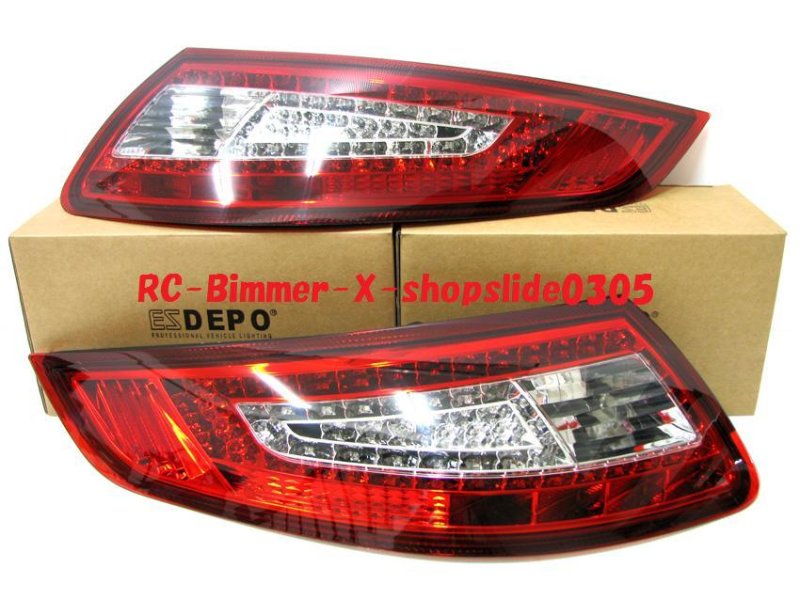 画像1: ◆ポルシェ 997 05-08年 前期用 新型LEDクリアテールランプセット/９９７/レッド/クリア/テールライト/PORSCHE/911 (1)