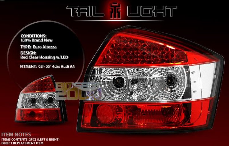 画像1: AUDI 02−05年A4用　新型LEDテールセット (1)