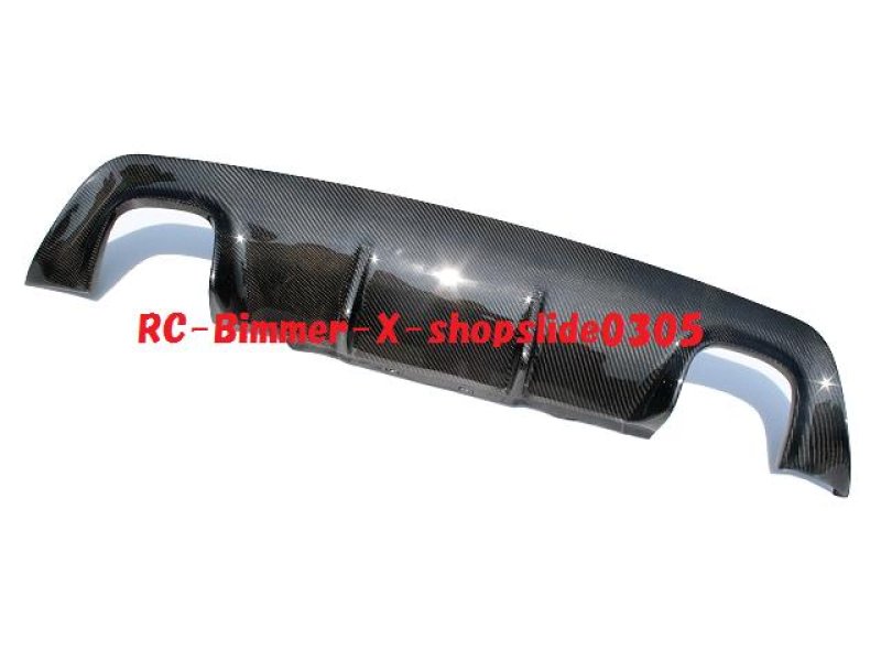 画像1: BMW E60 E61 Mスポーツ用DTMタイプカーボンリアディフェーザー 4本出 (1)