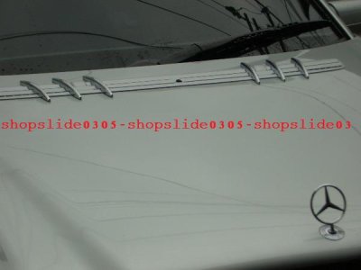 画像1: W203 W211 W220 用SL風ボンネットフィンカバー