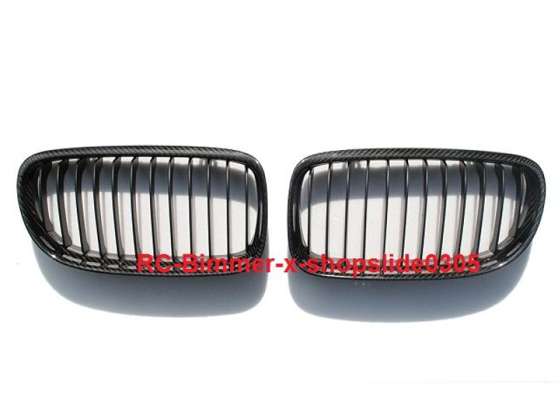 画像1: ◆BMW E90 E91 後期LCI 用リアルカーボンセンターグリル /本物カーボン/キドニーグリル/ラジエターグリル/318/320/325/328/335/330/ (1)
