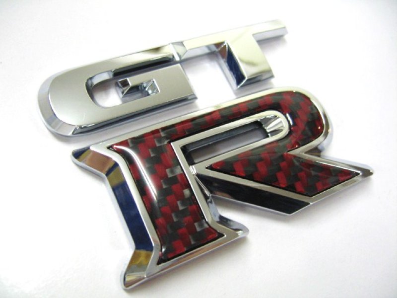 Nissan GT-R エンブレム 3点セット ◇ニッサン⁄日産GTR⁄GT-Rリアルカラーカーボンタイプクローム