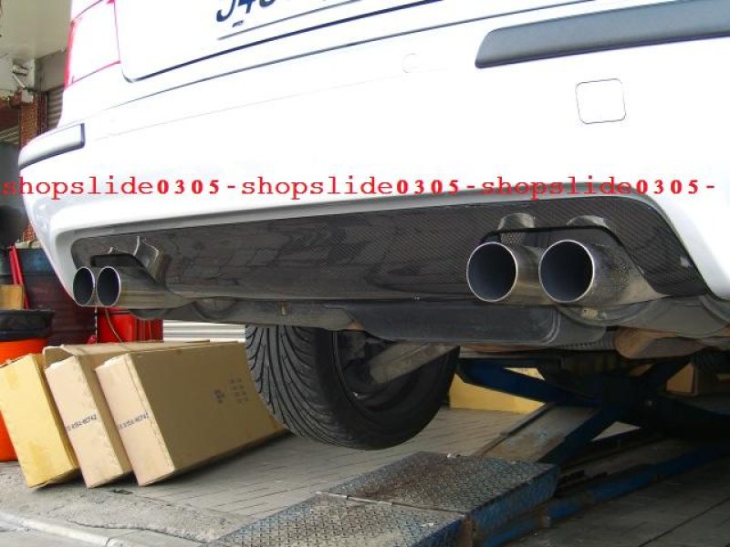 画像1: ◆BMW E46 Mスポ用 二本出／四本出し リアカーボンディフューザー/綾織/320/325/328/330/318/323/アンダーリップ (1)