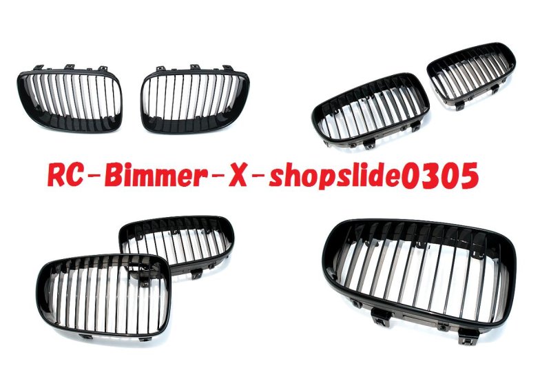 画像1: 人気◆BMW E87 後期LCI用ブラックキドニーグリル◆120/130/118/135/1シリーズ/クロスカーボン/センターグリル/ブラックグリル/ (1)