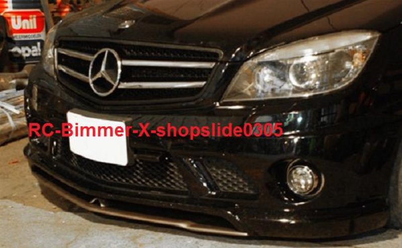 画像1: メルセデス・ベンツ W204 C63AMG前期セダン/ワゴン用CAタイプフロントカーボンスポイラー ◆T-1/綾織/ハーフカーボンタイプ/ (1)