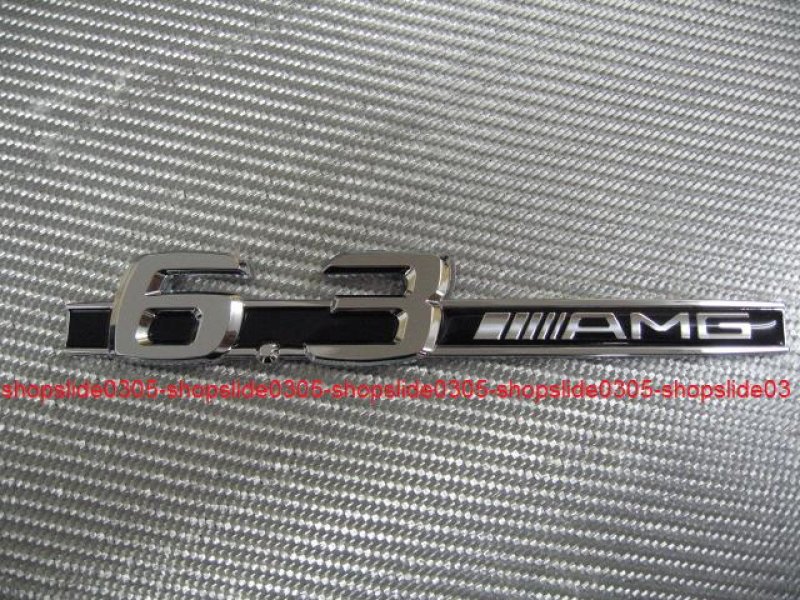 画像1: ◆メルセデス・ベンツ AMG 6.3 フェンダーサイドクロームエンブレム/C63/E63/SL63/G63/S63/ML63/CLS63/GL63/AMGエンブレム/アーマーゲー (1)