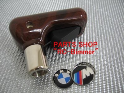 画像2: BMW 多車種使用Ｌ字ATシフトノブ ロゴ付　Wood