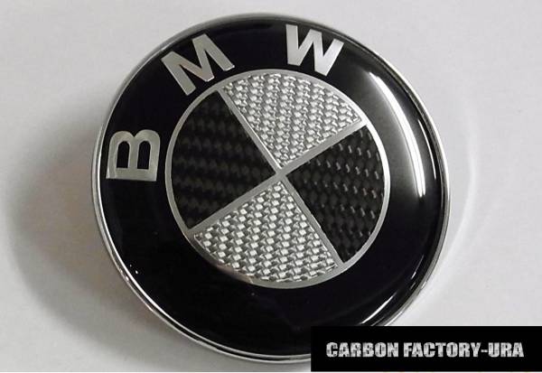 ◇BMW F10 F11 Fシリーズ汎用 黒銀カーボンエンブレム３点セット/520/530/540/550/M5/F06/F12/F13/F15/F16