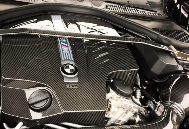 BMW F87M2用本物カーボン製カーボンエンジンカバー/綾織カーボン/交換