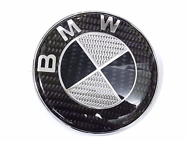 ◇BMW 黒銀紺カーボンエンブレム82ミリ/E60/E92/E60/E90/E46/E39/F01/E63