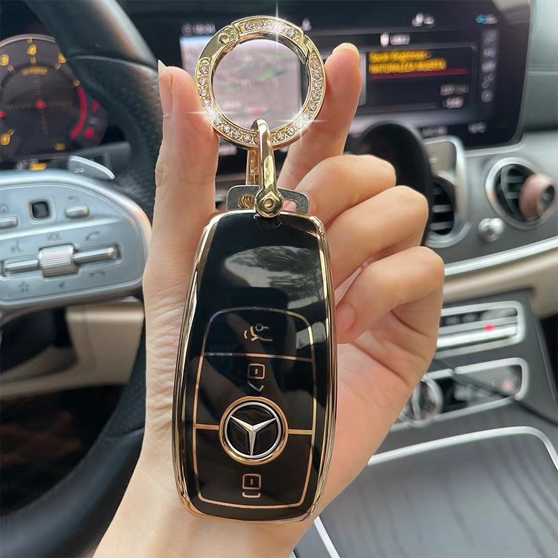 女の子向けプレゼント集結 キーホルダー ベンツ Mercedes スマートキーケース BENZ キーリング 純正スマートキー用